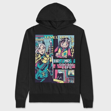 Level Up Life, Hanorac Oversize Barbati (Unisex)