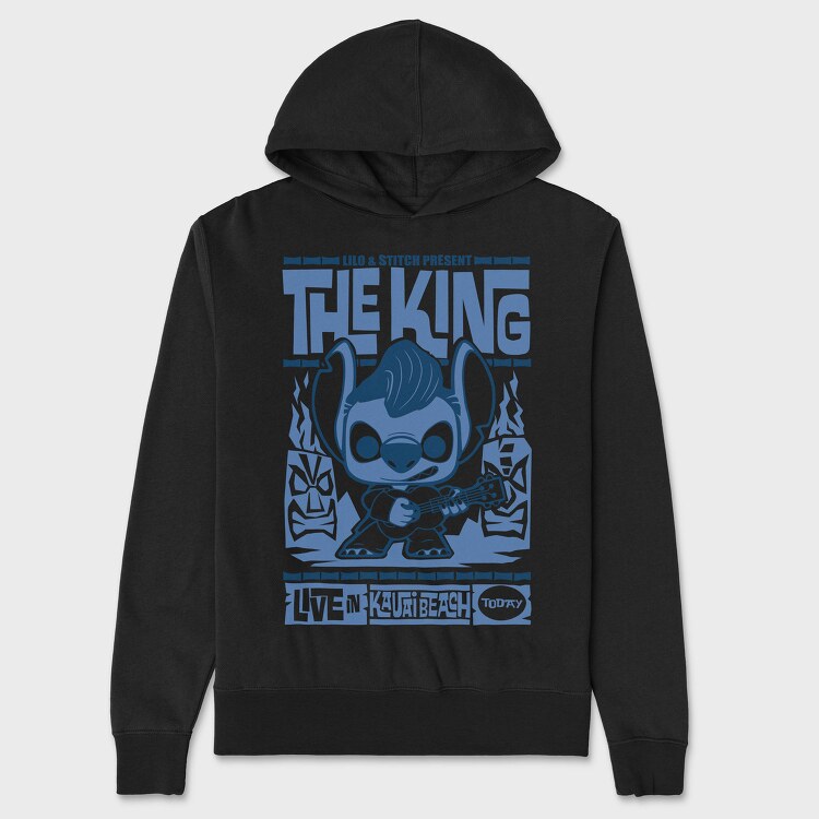 Lilo Stitch King Live, Hanorac Oversize Barbati (Unisex)