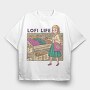 Lofi Market Life, Tricou Oversize Barbati (Unisex)
