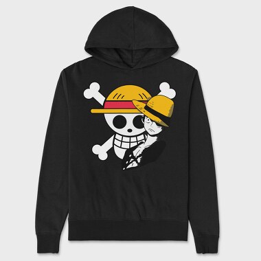 Luffy Pirate Hat, Hanorac Oversize Barbati (Unisex)