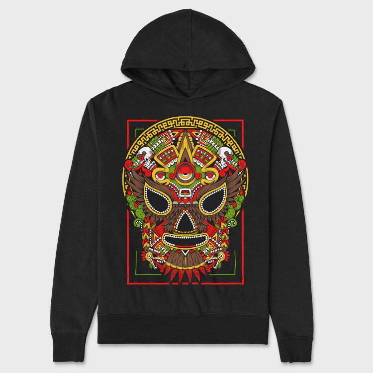 Mexican Mask, Hanorac Oversize Barbati (Unisex)