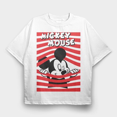 Mickey Mouse, Tricou Oversize Barbati (Unisex)