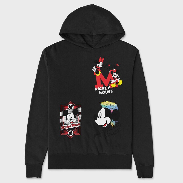 Mickey Punk Mouse, Hanorac Oversize Barbati (Unisex)