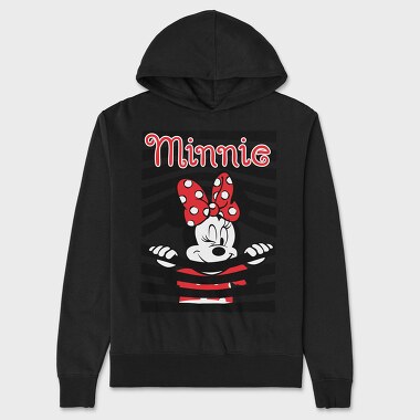 Minnie Mouse Stripes, Hanorac Oversize Barbati (Unisex)