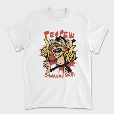 Pew Pew Banana, Tricou Barbati (Unisex)