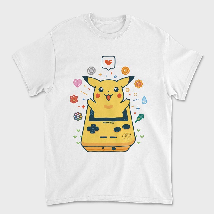 Pikachu Gameboy Nostalgia, Tricou Barbati (Unisex)