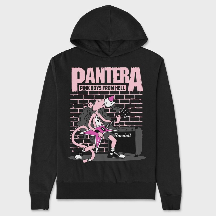 Pink Pantera Guitar, Hanorac Oversize Barbati (Unisex)