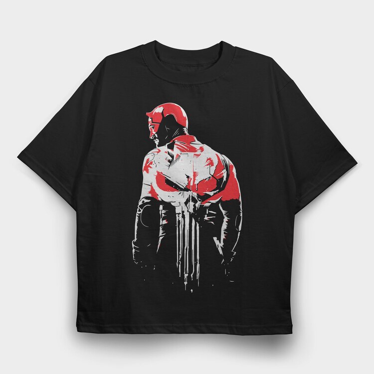 Punisher Silhouette, Tricou Oversize Barbati (Unisex)
