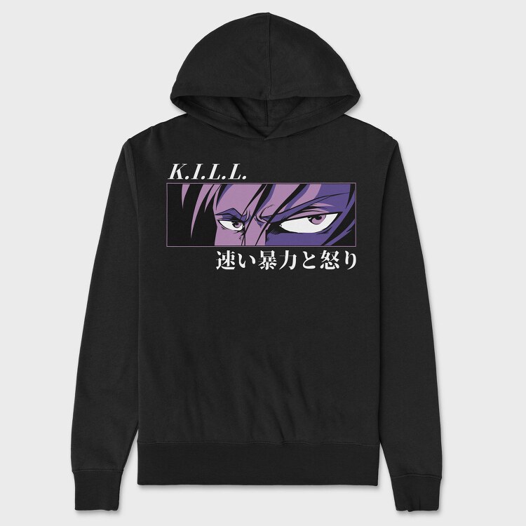 Purple Eyes Glare, Hanorac Oversize Barbati (Unisex)