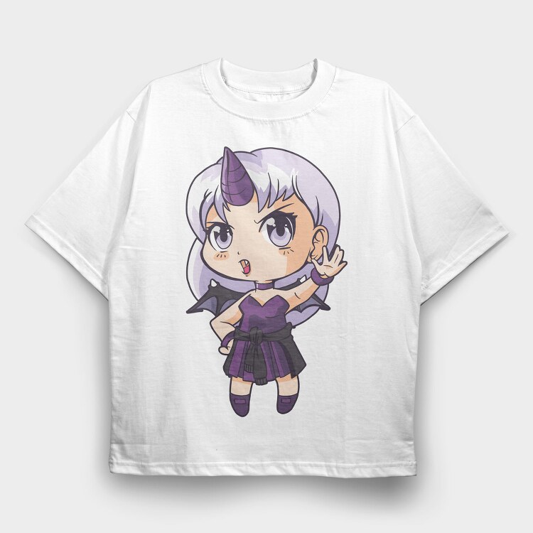 Purple Unicorn Girl, Tricou Oversize Barbati (Unisex)