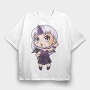 Purple Unicorn Girl, Tricou Oversize Barbati (Unisex)