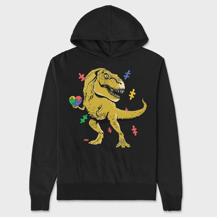 Puzzle Pie T Rex, Hanorac Oversize Barbati (Unisex)