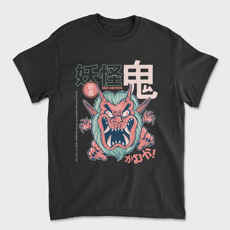 Red Demon Yokai, Tricou Barbati (Unisex)