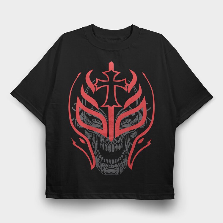 Red Skull Mask, Tricou Oversize Barbati (Unisex)