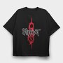 Red X Flame, Tricou Oversize Barbati (Unisex)