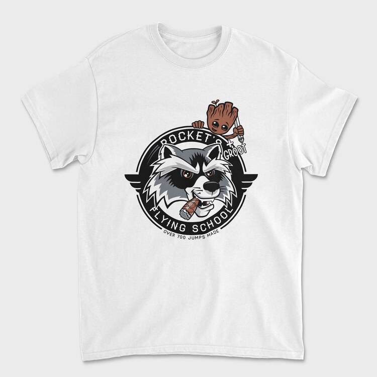 Rocket Raccoon School, Tricou Barbati (Unisex)