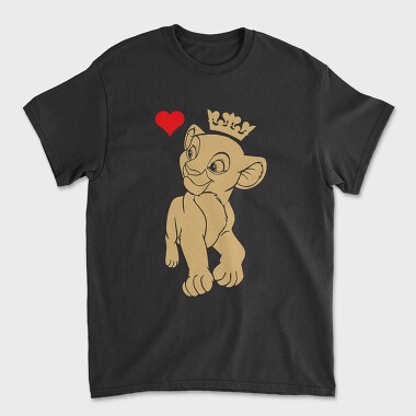 Simba Crown Heart, Tricou Barbati (Unisex)