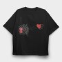 Spider Heart Love, Tricou Oversize Barbati (Unisex)