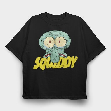 Squidly Eyes, Tricou Oversize Barbati (Unisex)