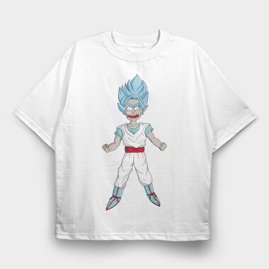 Super Saiyan Rick, Tricou Oversize Barbati (Unisex)