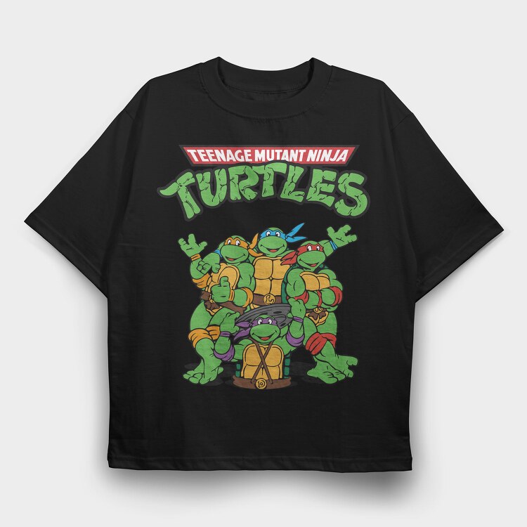 Teenage Mutant Ninja Turtles 3, Tricou Oversize Barbati (Unisex)