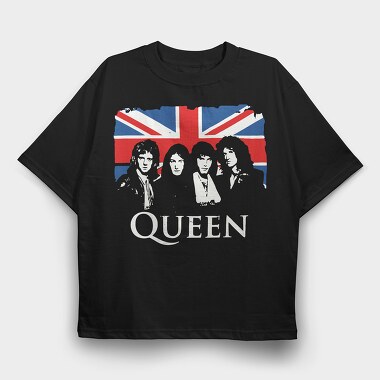 Union Jack Queen, Tricou Oversize Barbati (Unisex)