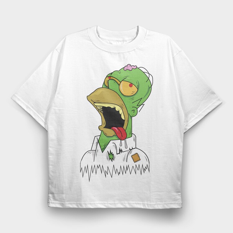 Zombie Tongue Out, Tricou Oversize Barbati (Unisex)