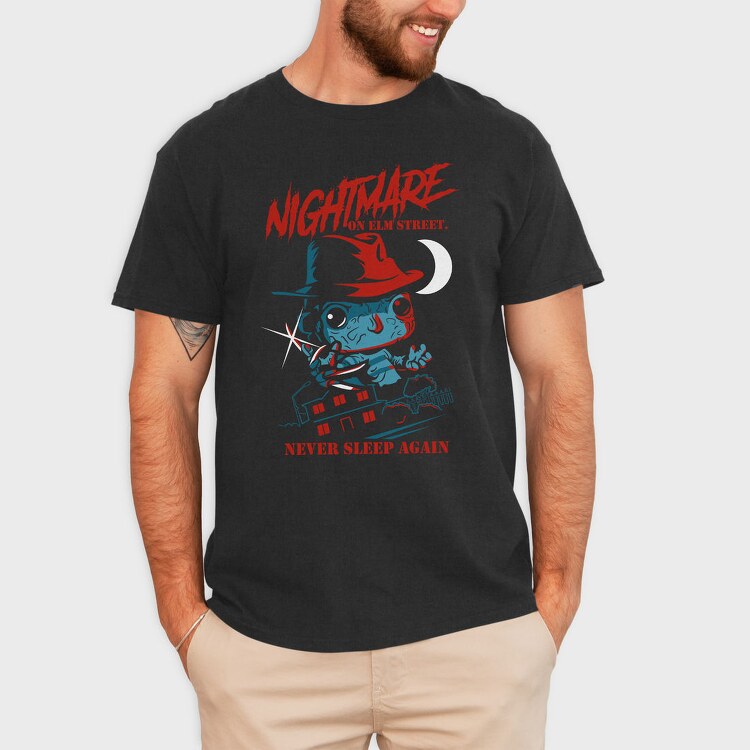 Nightmare Elm Street Horror, Tricou Barbati (Unisex)