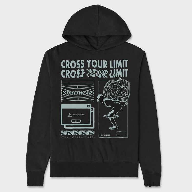 Cross Your Limits 2, Hanorac Oversize Barbati (Unisex)