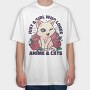 Cat Rose Anime, Tricou Oversize Barbati (Unisex)