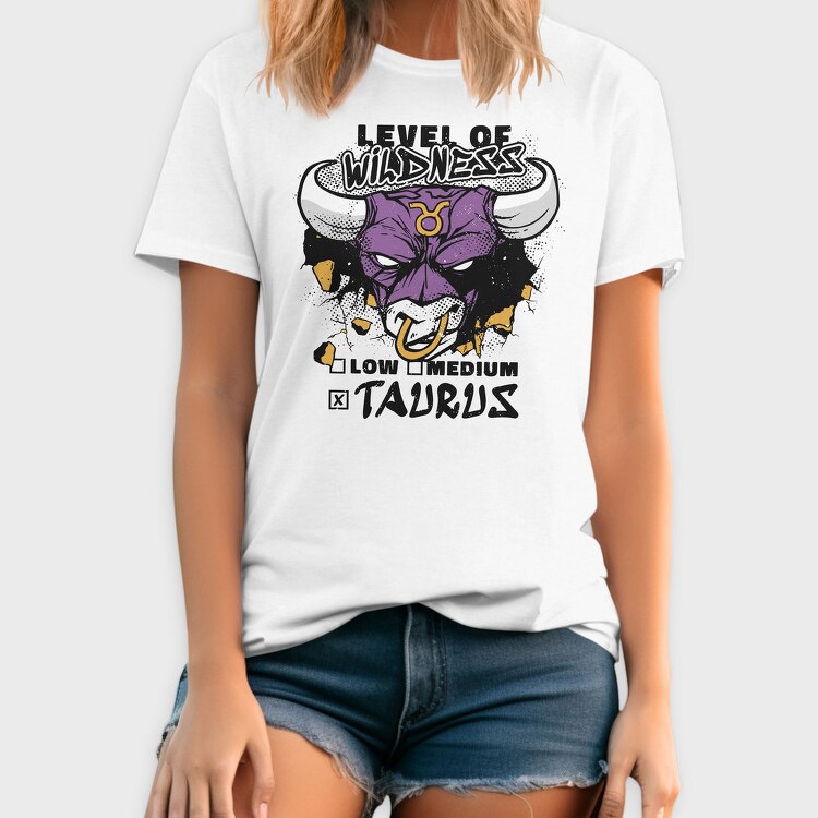 Level Of Wildness Taurus, Tricou Barbati (Unisex)