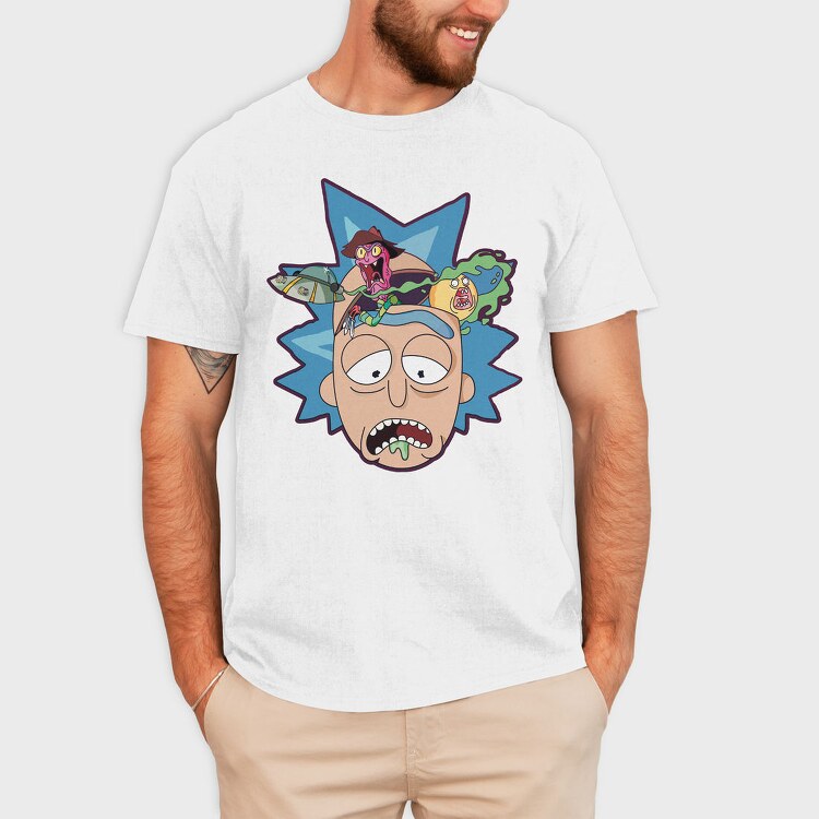 Rick And Morty Madness, Tricou Barbati (Unisex)
