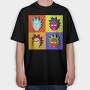 Rick And Morty Pop Art, Tricou Oversize Barbati (Unisex)