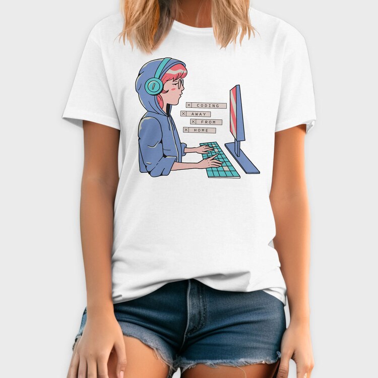 Coding Away Home, Tricou Barbati (Unisex)