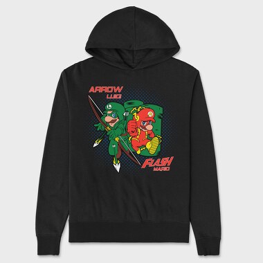 Arrow Luigi Flash Mario, Hanorac Oversize Barbati (Unisex)