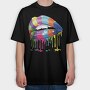 Colorful Lips Drip, Tricou Oversize Barbati (Unisex)