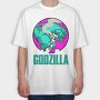 Godzilla Neon, Tricou Oversize Barbati (Unisex)