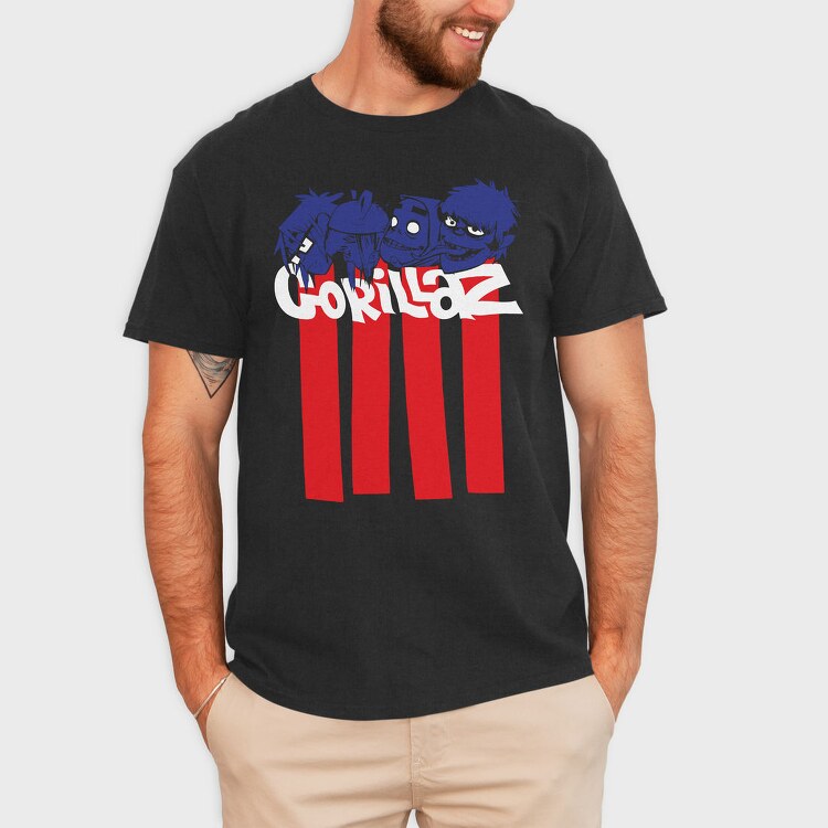 Patriotic Gorillaz, Tricou Barbati (Unisex)