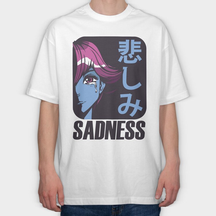 Sadness Tears Crying, Tricou Oversize Barbati (Unisex)