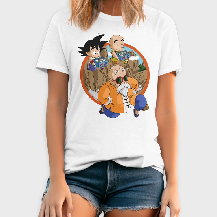 Goku Krillin Milk, Tricou Barbati (Unisex)