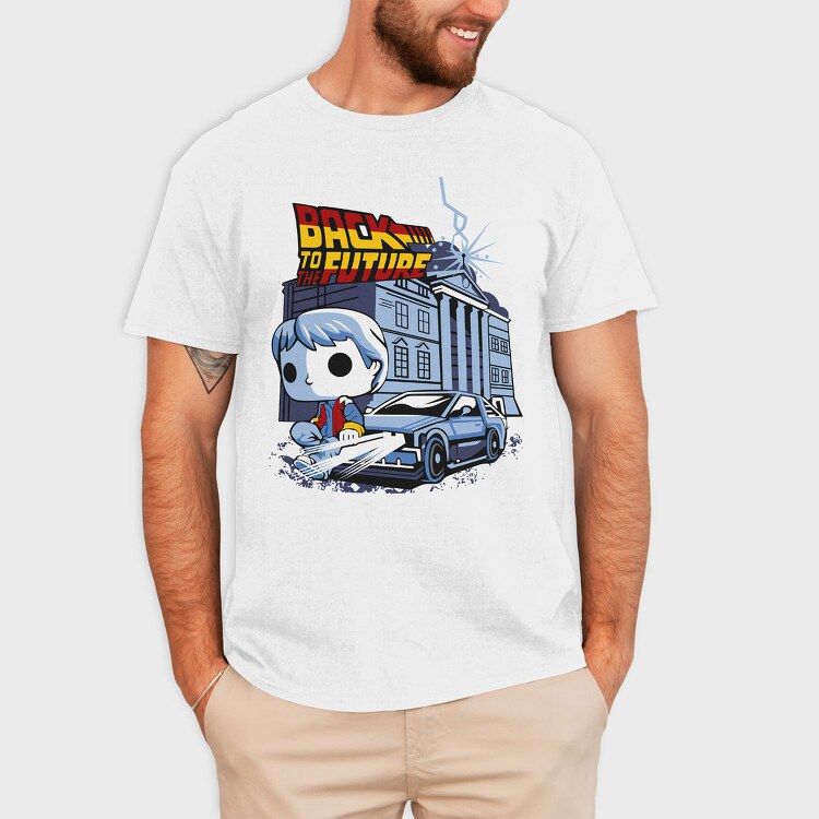 Back To The Future Pop Art, Tricou Barbati (Unisex)
