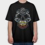 Cyberpunk Skull, Tricou Oversize Barbati (Unisex)
