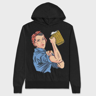 Beer Woman, Hanorac Oversize Barbati (Unisex)