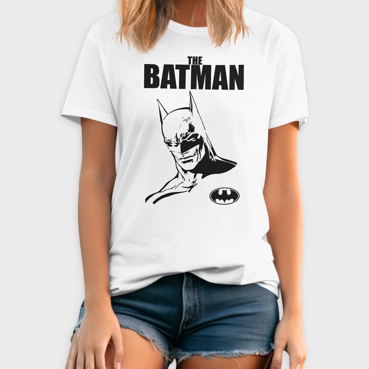 Batman Black And White, Tricou Barbati (Unisex)