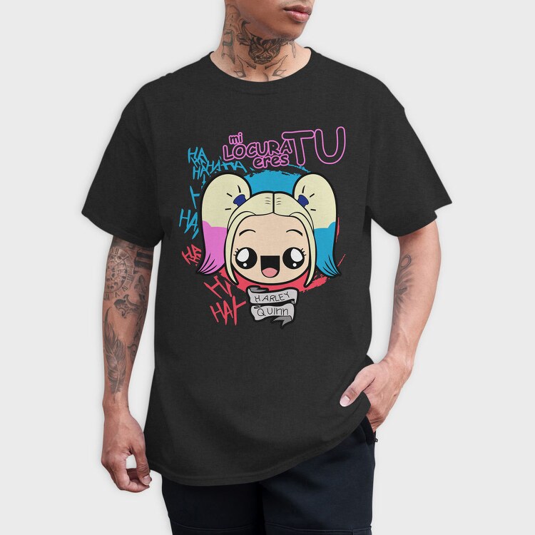 Harley Quinn Laughter, Tricou Barbati (Unisex)