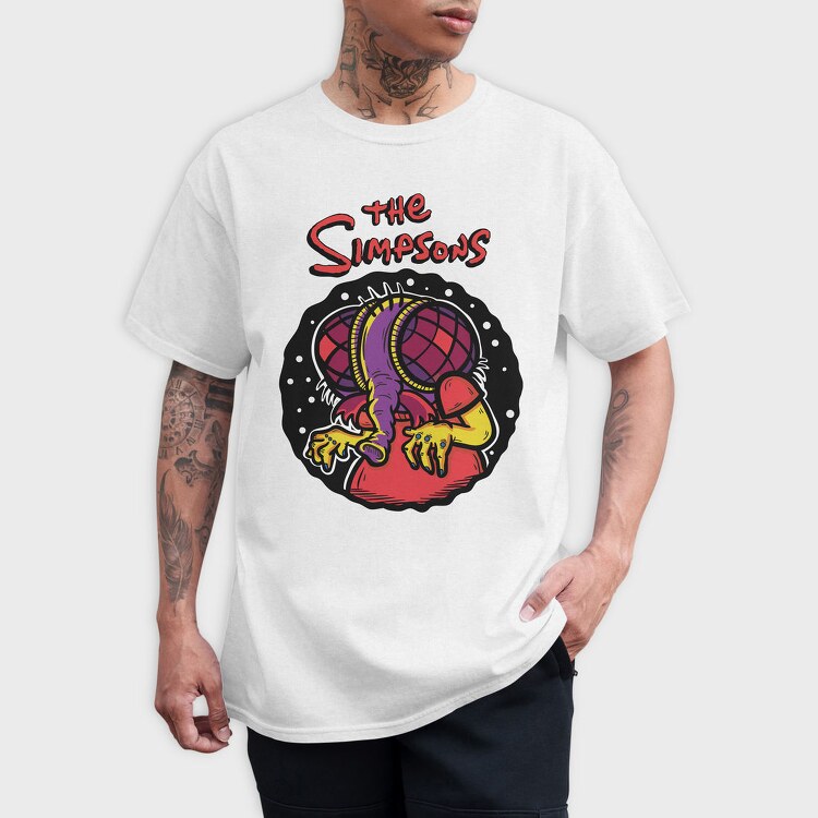 The Simpsons Alien, Tricou Barbati (Unisex)