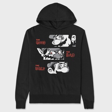 The Good the Bad the Ugly Mario, Hanorac Oversize Barbati (Unisex)