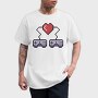 Pixelated Love, Tricou Barbati (Unisex)