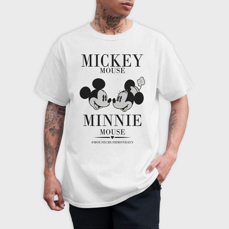 Mickey Minnie Mouse Love, Tricou Barbati (Unisex)