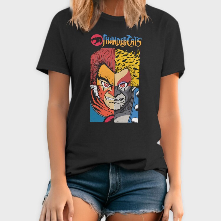 Thundercats Split Face, Tricou Barbati (Unisex)